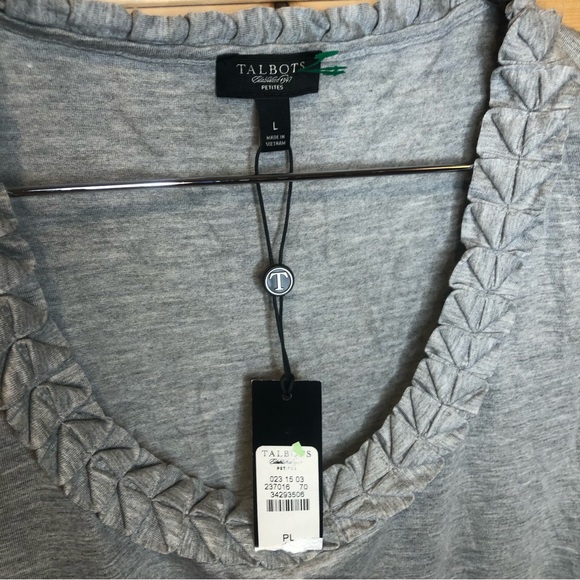 Talbots Folded Neckline Top - Picture 3 of 7